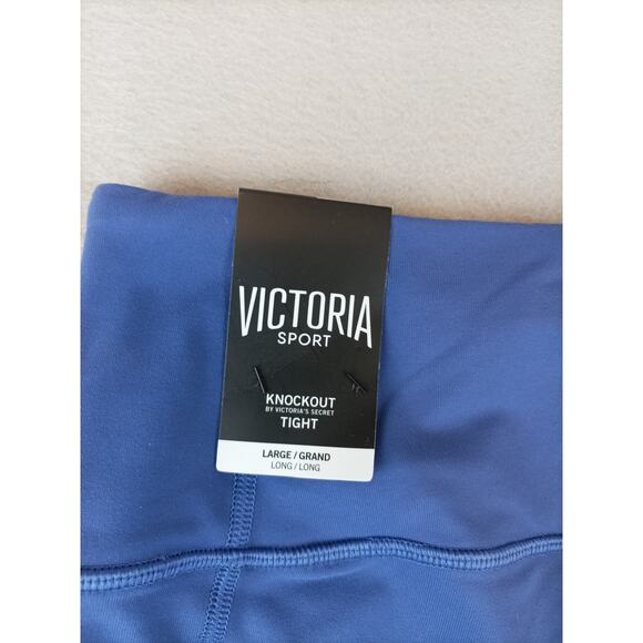 Victoria's Secret Sport Womens High Waisted Leggings Sz L Long Periwinkle Blue - Picture 8 of 11